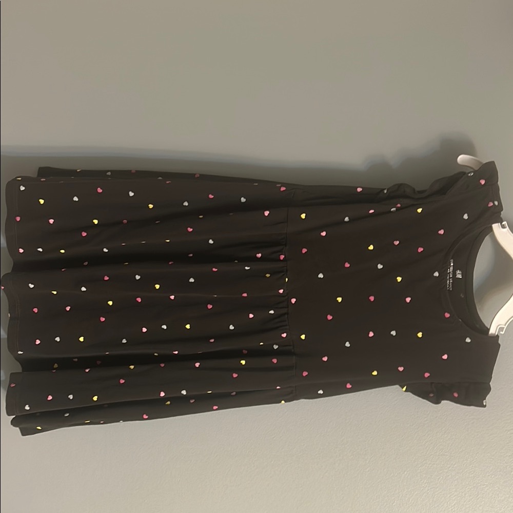 H&M Black Dress with Colorful Hearts